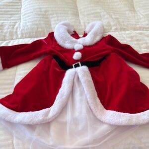 Red Santa Dress with White Fur Trim